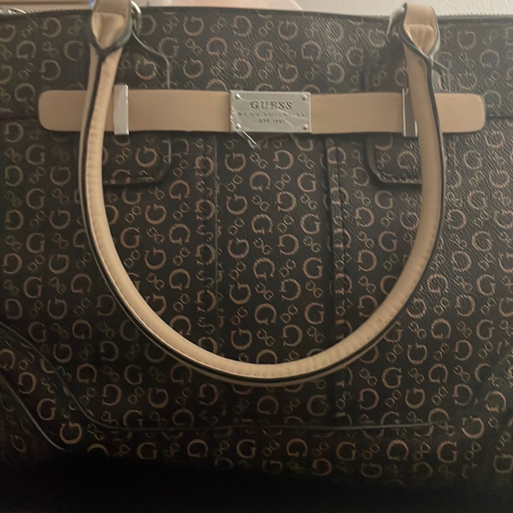 New! Guess Los Angeles Large Diem Logo Print Tote, RARE,